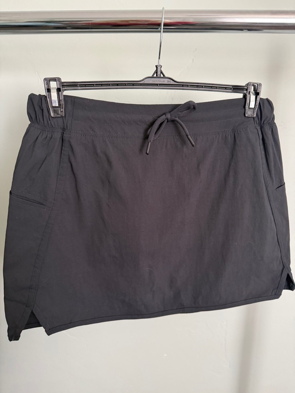 Women’s Black Drawstring Mini Skirt